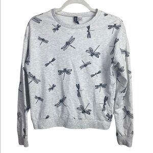 DIVIDED H&M Dragonfly Long Sleeve Top Medium